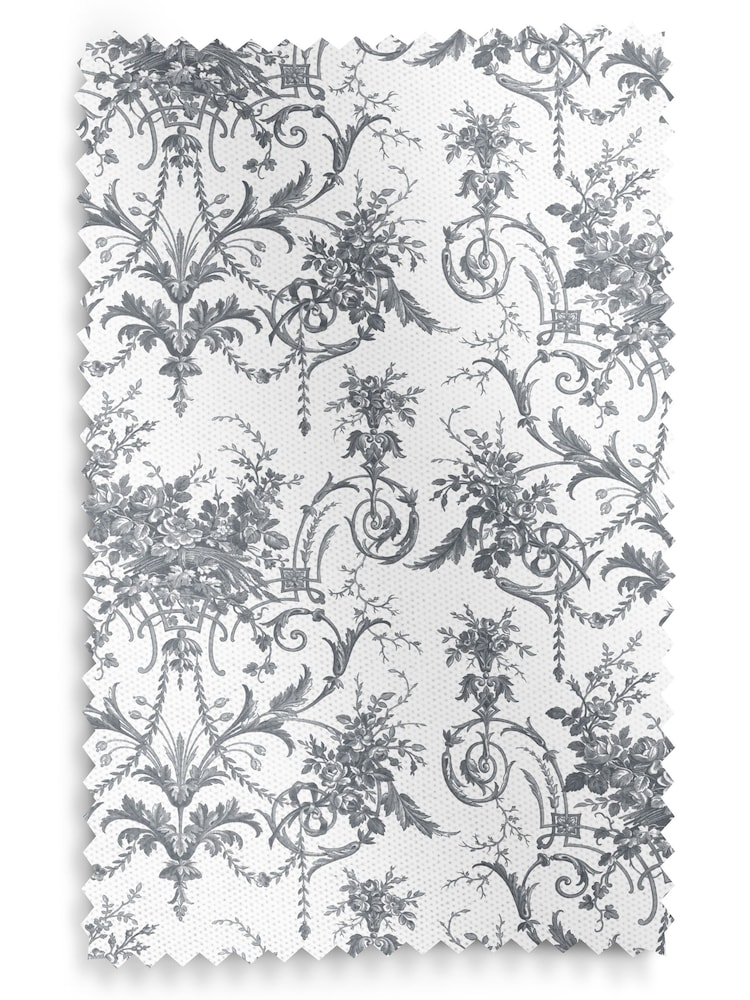 Laura Ashley Charcoal Tuileries Made to Measure 100% Cotton Curtains - Image 9 of 9