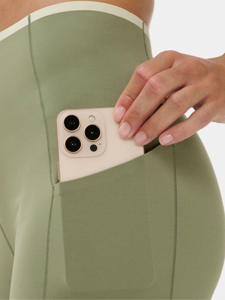 Sweaty Betty Green Power UltraSculpt 7/8 Laser Cut Leggings - Image 6 of 6 Sweaty Betty Green Power UltraSculpt 7/8 Laser Cut Leggings - Image 6 of 6