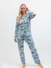 Blå vinterlandskap - Cyberjammies Mönstrad Pyjamas Set - Bild 2 av 4