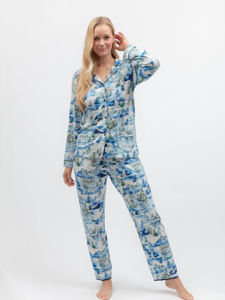 Blå vinterlandskap - Cyberjammies Mönstrad Pyjamas Set - Bild 2 av 4