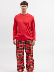 Punainen - Cyberjammies-jerseytoppi ja RuutuPyjama-Monipakkaus - Kuva 2 / 3