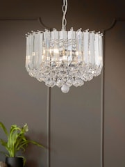 Searchlight Chrome Sweet 4Lt Pendant Ceiling Light - Image 1 of 4