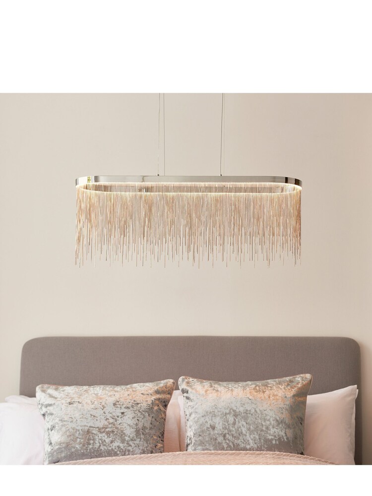 Gallery Home Chrome Belleville 1 Bulb Pendant Ceiling Light - Image 1 of 16