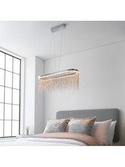 Gallery Home Chrome Belleville 1 Bulb Pendant Ceiling Light - Image 5 of 16