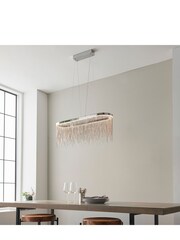 Gallery Home Chrome Belleville 1 Bulb Pendant Ceiling Light - Image 9 of 16