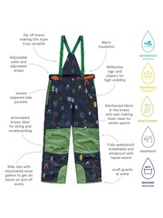 Muddy Puddles Recycled Waterproof Blizzard Ski Salopettes - Image 3 of 3
