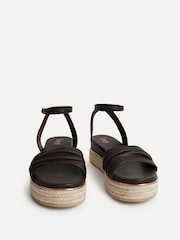 Linzi Brown Dazed Flatform Sandals With Ruched Front Strap - Image 3 of 5