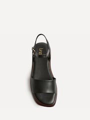 Linzi Black Balance Two Part Flat Sandals - Image 4 of 5