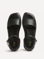Linzi Black Balance Two Part Flat Sandals - Image 5 of 5