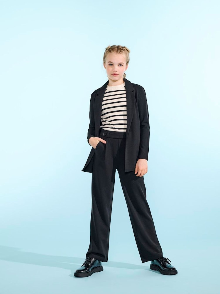 ONLY KIDS Black Wide Leg Stretchy Jersey Trousers - Image 1 of 4 ONLY KIDS Black Wide Leg Stretchy Jersey Trousers - Image 1 of 4