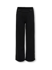 ONLY KIDS Black Wide Leg Stretchy Jersey Trousers - Image 2 of 4