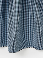 Oliver Bonas Blue & Black Gingham Strappy Midi Dress - תמונה 8 מתוך 8