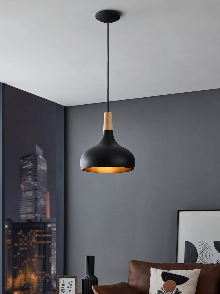 Eglo Black Sabinar Modern 1P20 Ceiling Light Pendant - Image 1 of 3