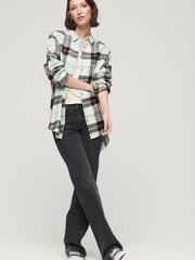 Superdry Blue Check Oversized Shirt - Image 2 of 3