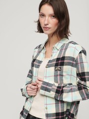 Superdry Blue Check Oversized Shirt - Image 3 of 3