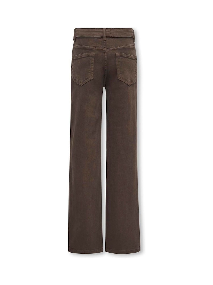 ONLY KIDS Brown Juicy Regular Waist Wide Leg Jeans With Comfort Stretch - Image 2 of 3 ONLY KIDS Brown Juicy Regular Waist Wide Leg Jeans With Comfort Stretch - Image 2 of 3