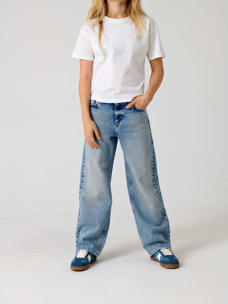 ONLY KIDS Ella Mid Struk širokih nogavica Farmerke sa podesivim strukom - Slika 1 od 5 ONLY KIDS Ella Mid Struk širokih nogavica Farmerke sa podesivim strukom - Slika 1 od 5