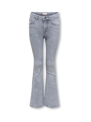 ONLY KIDS Grey Juicy Regular Waist Flared Jeans With Comfort Stretch - Image 1 of 3