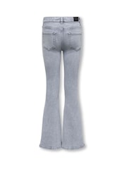 ONLY KIDS Grey Juicy Regular Waist Flared Jeans With Comfort Stretch - Image 2 of 3