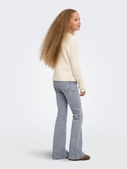 ONLY KIDS Grey Juicy Regular Waist Flared Jeans With Comfort Stretch - Image 4 of 7