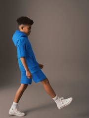 Cobalt Blue Short Sleeve Hoodie and Shorts Set (3-16yrs) - Image 2 of 6