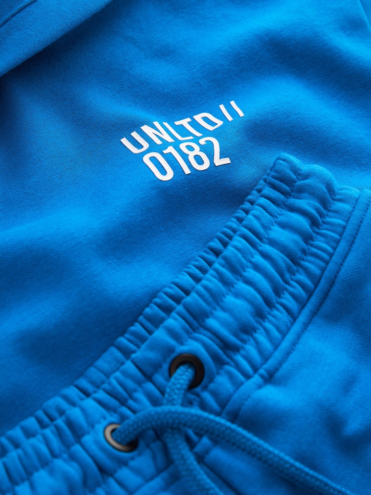 Cobalt Blue Short Sleeve Hoodie and Shorts Set (3-16yrs) - Image 6 of 6