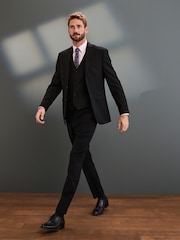 črna - Klasičen kroj - Signature Tollegno Italian Wool Suit jakna; suknjič - Slika 2 iz 8