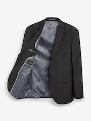 Black Regular Fit Signature Tollegno Italian Wool Suit Jacket - Image 9 of 9