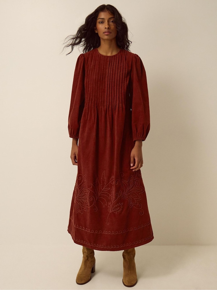 Monsoon Joyce Embroidered Corduroy Midi Dress - Bild 1 von 4 Monsoon Joyce Embroidered Corduroy Midi Dress - Bild 1 von 4