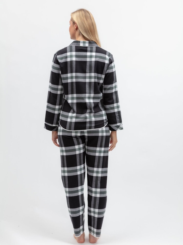 Cyberjammies Black Lightly Brushed Check Pyjamas Set - Image 3 of 3 Cyberjammies Black Lightly Brushed Check Pyjamas Set - Image 3 of 3