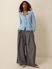 Monsoon Blue Carey Cable Knit Cardigan - Image 3 of 4