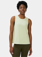 Sweaty Betty Green Soft Flow Studio Keyhole Back Tank Top - Image 1 of 6