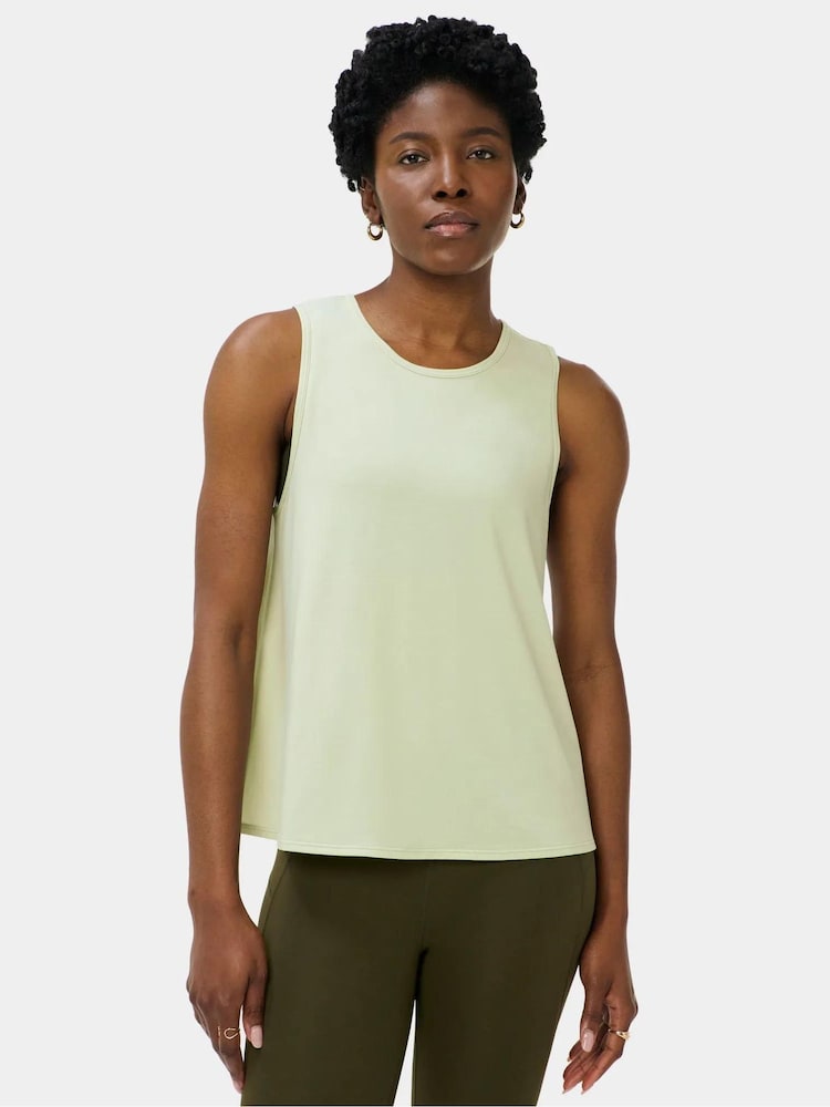 Sweaty Betty Green Soft Flow Studio Keyhole Back Tank Top - Image 1 of 6 Sweaty Betty Green Soft Flow Studio Keyhole Back Tank Top - Image 1 of 6