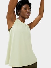 Sweaty Betty Green Soft Flow Studio Keyhole Back Tank Top - Image 3 of 6