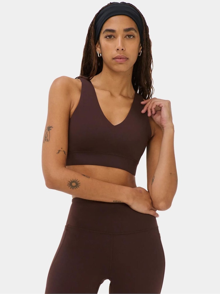 Sweaty Betty Brown Ultimate Studio Yoga Voop Bra - Image 2 of 6 Sweaty Betty Brown Ultimate Studio Yoga Voop Bra - Image 2 of 6
