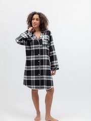 שחור - Cyberjammies כותונת לילה בדוגמת משבצות מסיב סרוק קלות - תמונה 2 מתוך 4