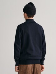 GANT Blue Shield Logo 100% Cotton Half Zip Jumper - Image 2 of 5