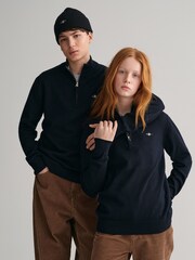 GANT Blue Shield Logo 100% Cotton Half Zip Jumper - Image 3 of 5