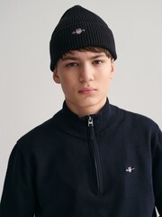 GANT Blue Shield Logo 100% Cotton Half Zip Jumper - Image 4 of 5