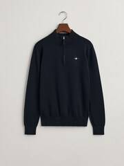 GANT Blue Shield Logo 100% Cotton Half Zip Jumper - Image 5 of 5