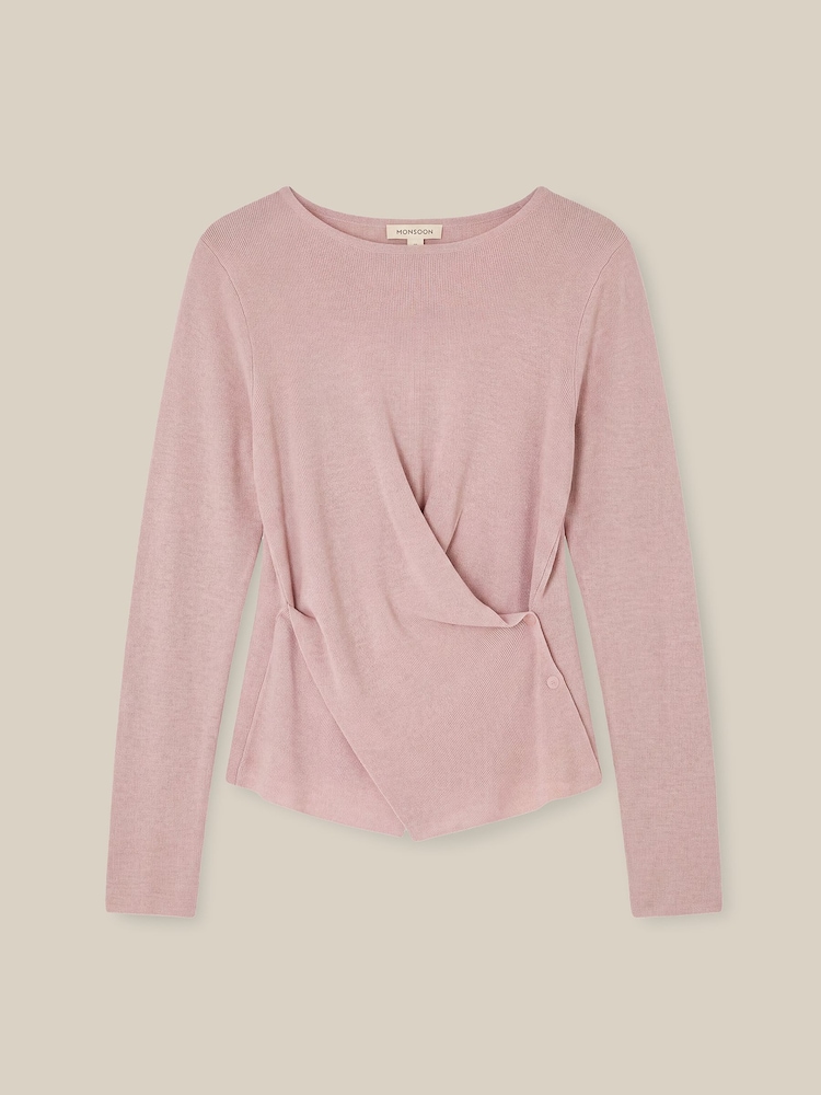Monsoon Dora Drape adīts tops - Attēls 4 no 4