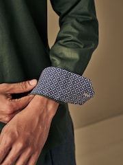 Forest Green Regular Fit Brushed Flannel Shirt - Image 5 of 7