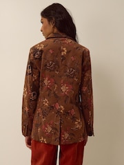Monsoon Brown Princella Floral Corduroy Blazer - Image 4 of 5