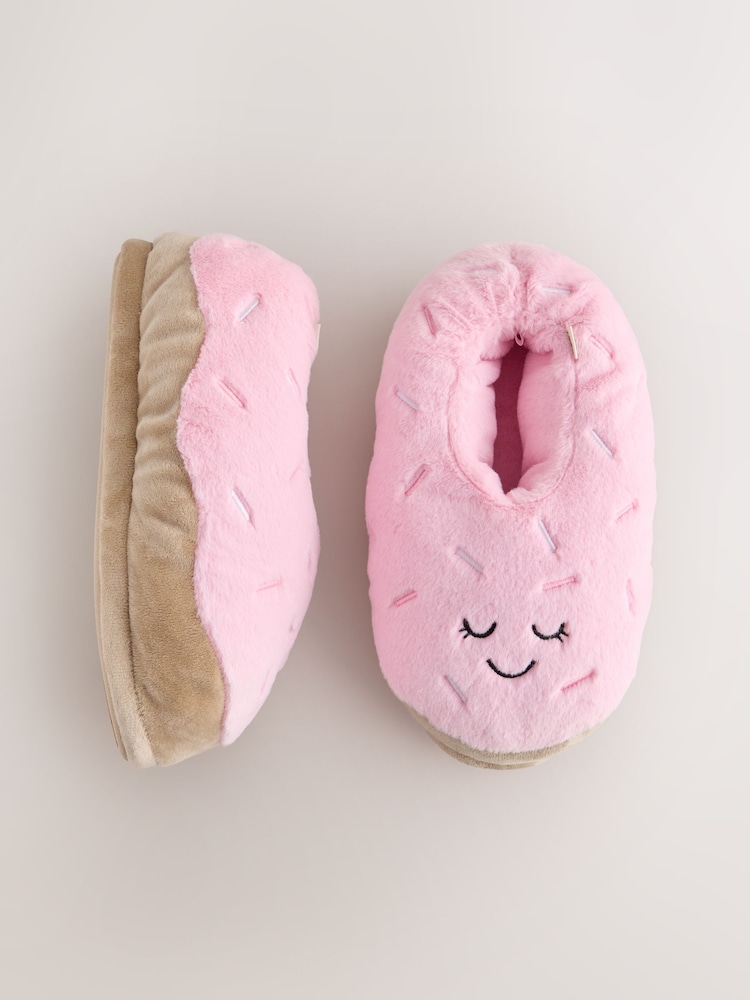 Pink 3D Donut Shoe Boot Slippers - Image 1 of 6