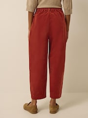 Monsoon Brown Mabel Corduroy Barrel Leg Trousers - Image 3 of 4