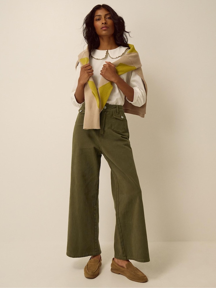 Monsoon Green Gina Wide Leg Jeans - Image 4 of 4 Monsoon Green Gina Wide Leg Jeans - Image 4 of 4