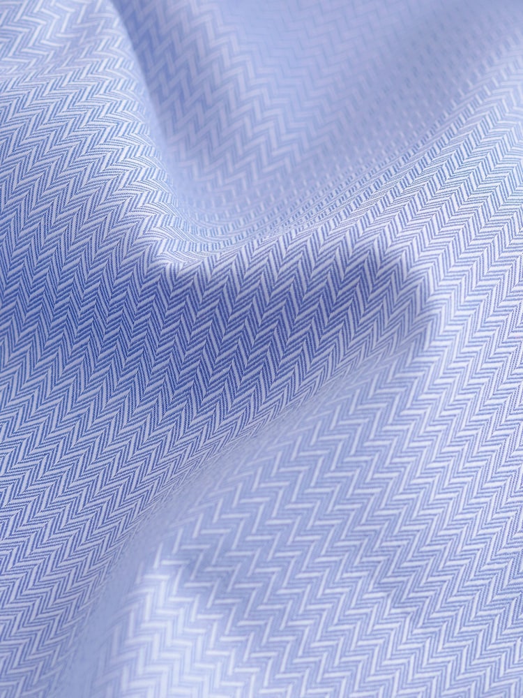 Light Blue/Burgundy Red Textured Regular Fit Single Cuff Shirt And Tie Pack - Image 8 of 8