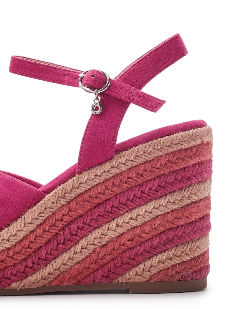 Moda in Pelle Pink Margaritaa Knot Detail Wedge - Image 4 of 4 Moda in Pelle Pink Margaritaa Knot Detail Wedge - Image 4 of 4