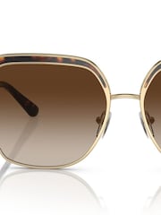 Michael Kors Gold Greenpoint Metal Framed Sunglasses - Image 1 of 5