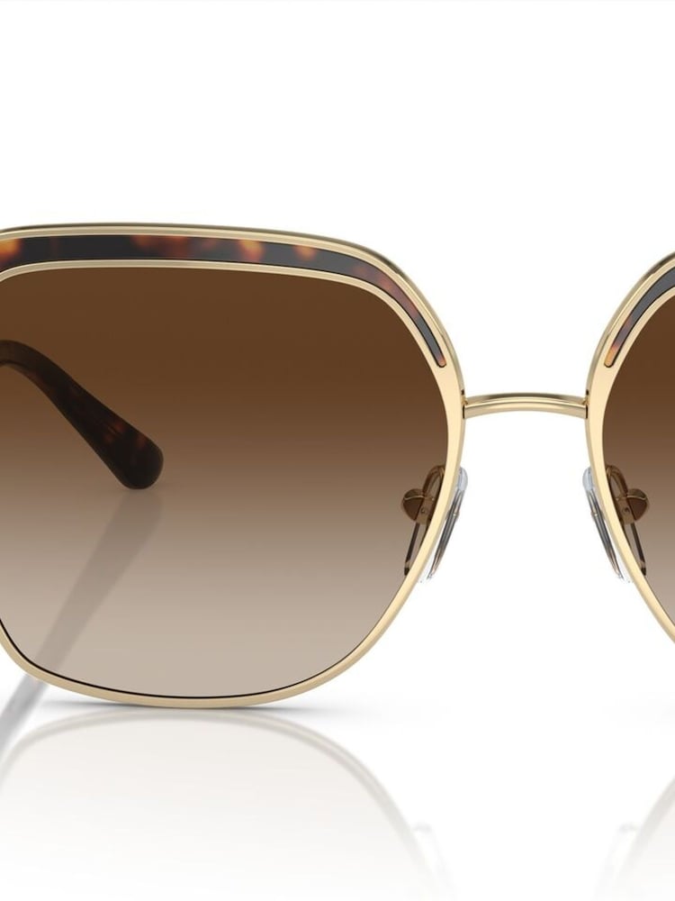 Michael Kors Gold Greenpoint Metal Framed Sunglasses - Image 1 of 5